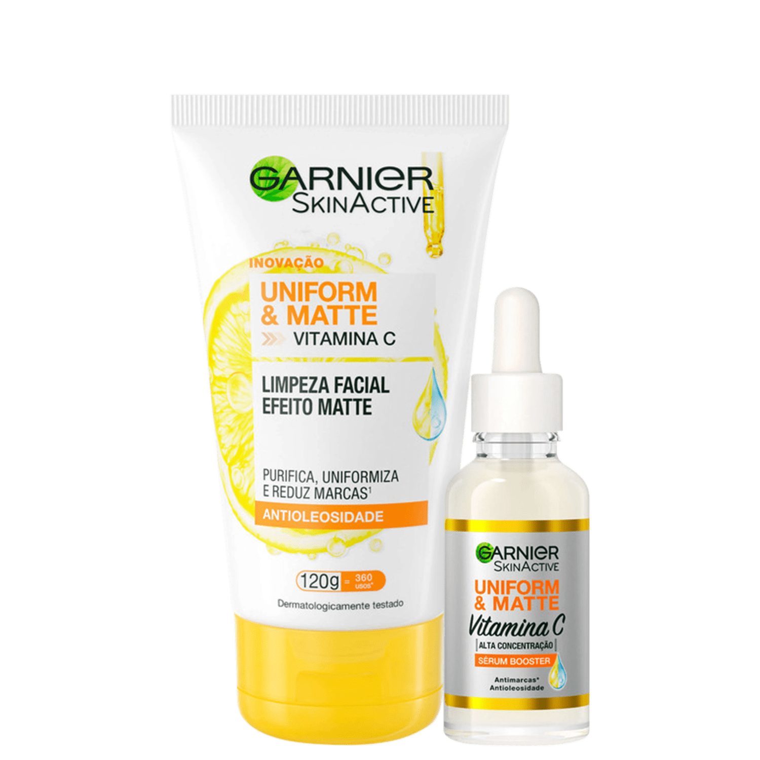 Miniatura Kit Garnier SkinActive Uniform & Matte Vitamina C Antimarcas (2 Produtos)
