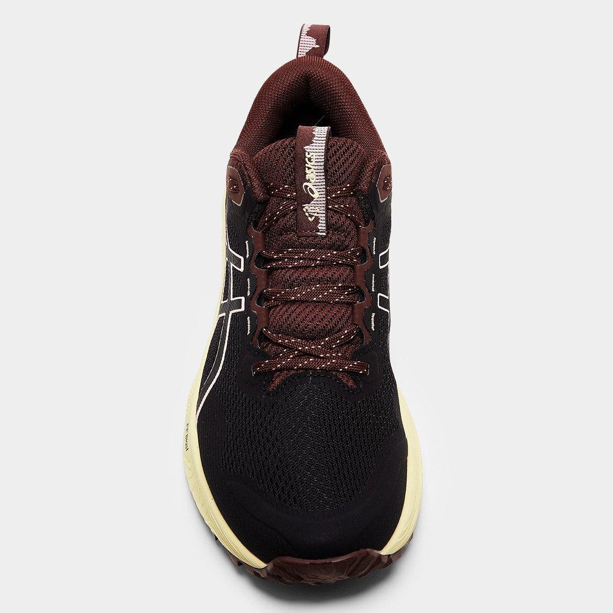 Miniatura Tênis Asics Trabuco Terra 3 Feminino Preto+Amarelo - 34
