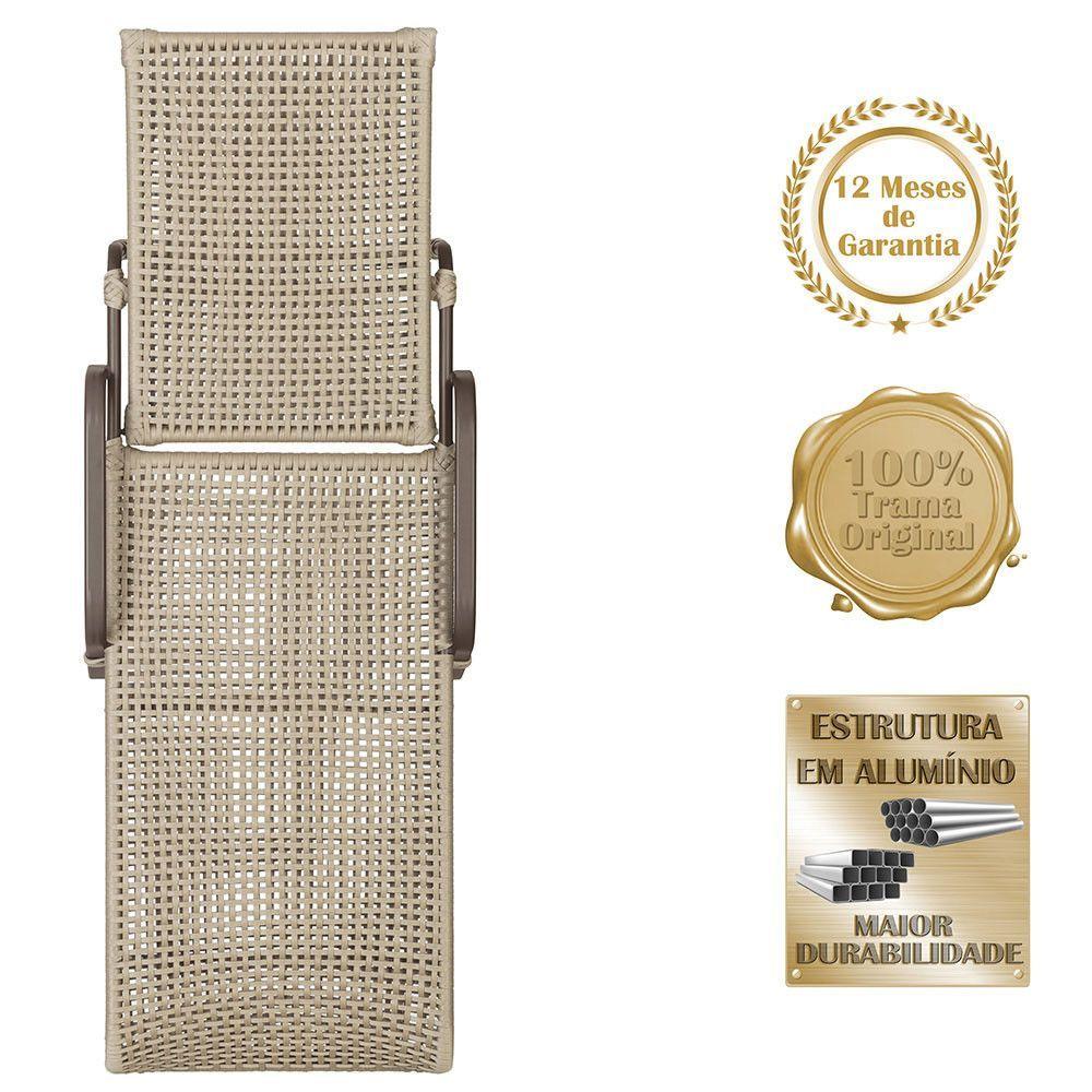 Miniatura Espreguiçadeira Catar Mesa Corda Náutica Piscina Trama Rami