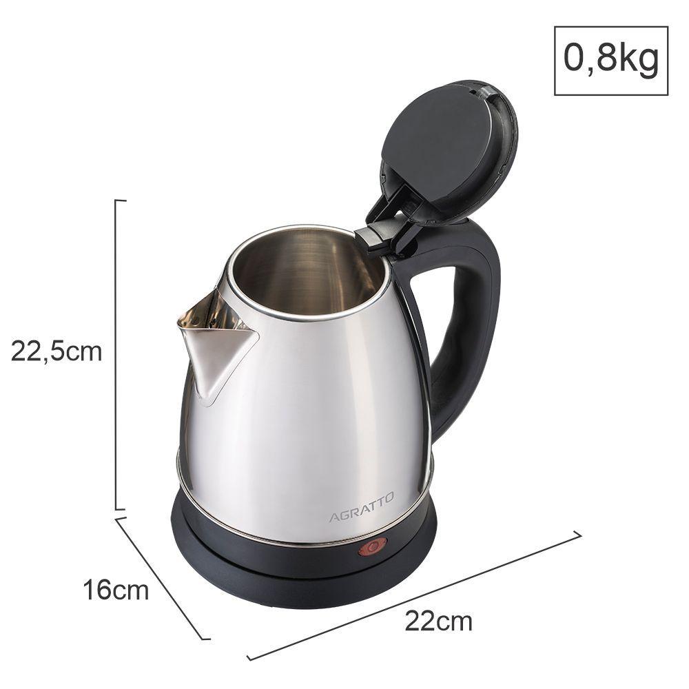 Miniatura Chaleira Elétrica Inox 1,8l Agratto 220v