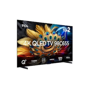 Miniatura Smart TV 98" TCL QLED 4K Ultra HD 98C655 com Sistema Operacional Android TV, Processador AIPQ, Dolby Vision Atmos, Design Sem Bordas, USB e HDMI