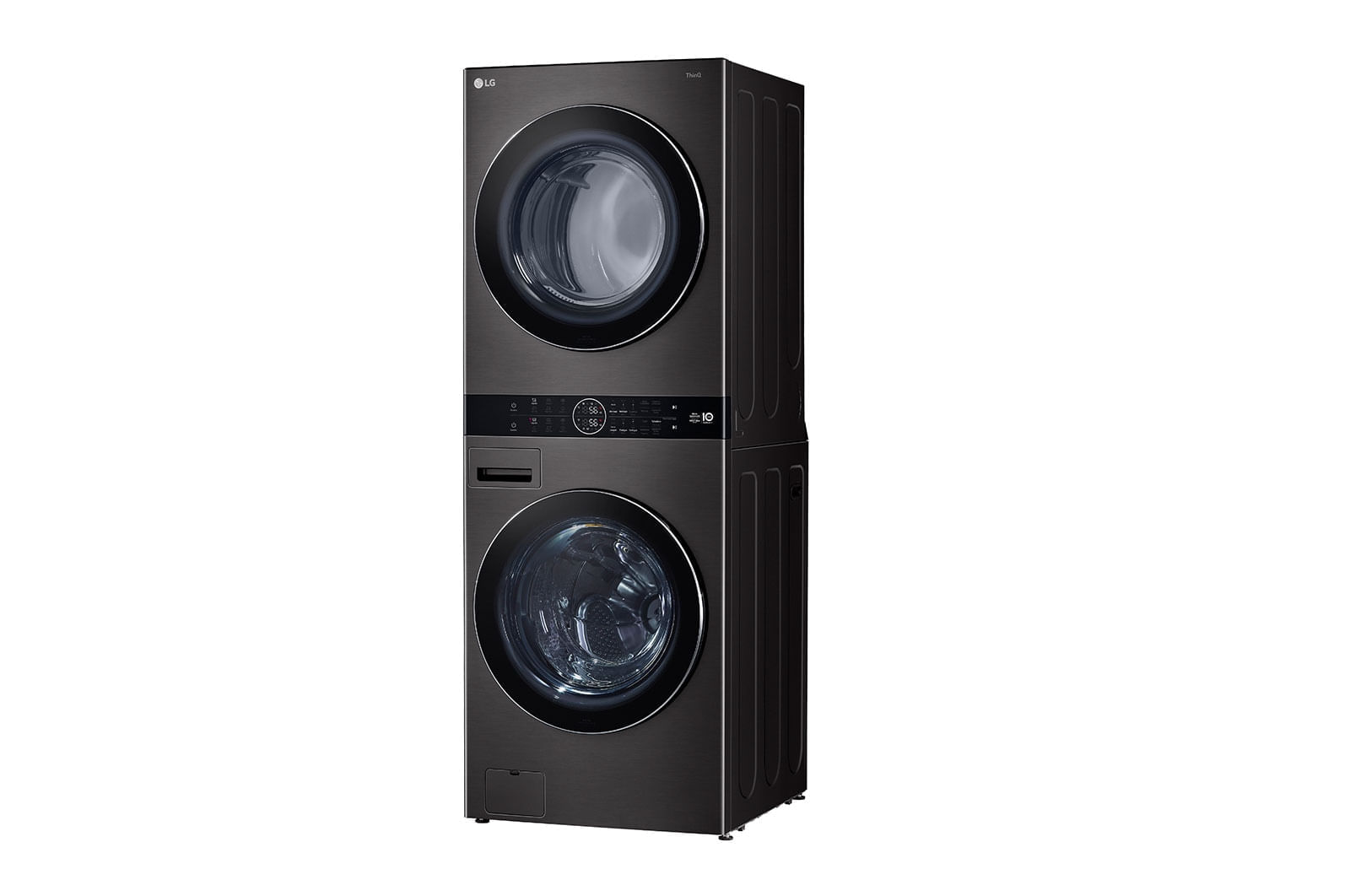 Lavadora e Secadora Elétrica Smart LG WashTower™ 17kg Aço Escovado Preto com Inteligência Artificial AIDD™ - WK17BS6A