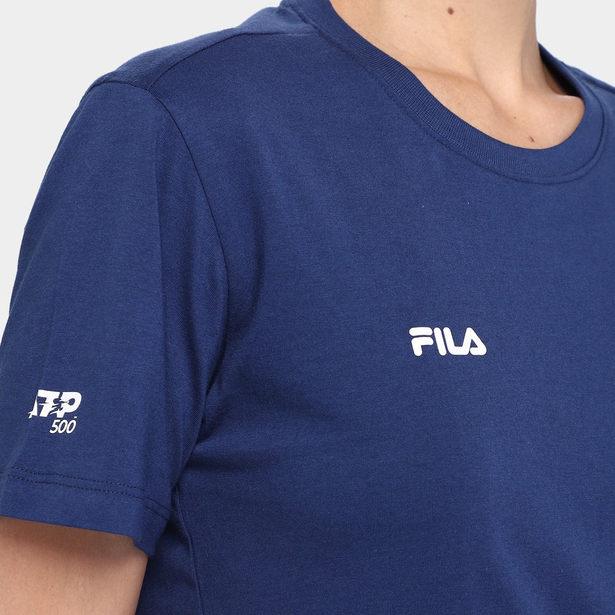 Miniatura Camiseta Fila Premium Rio Open 25 Feminina Marinho - G