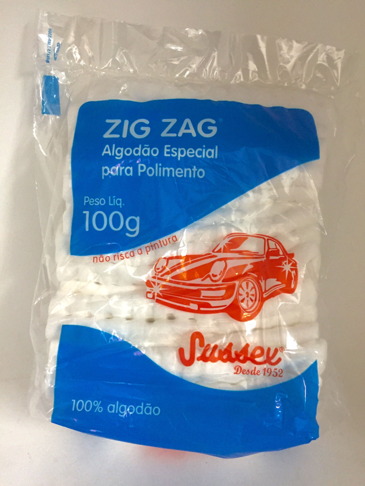 Miniatura Algodão Automotivo Polimento Zig Zag Encerar Cristalizar