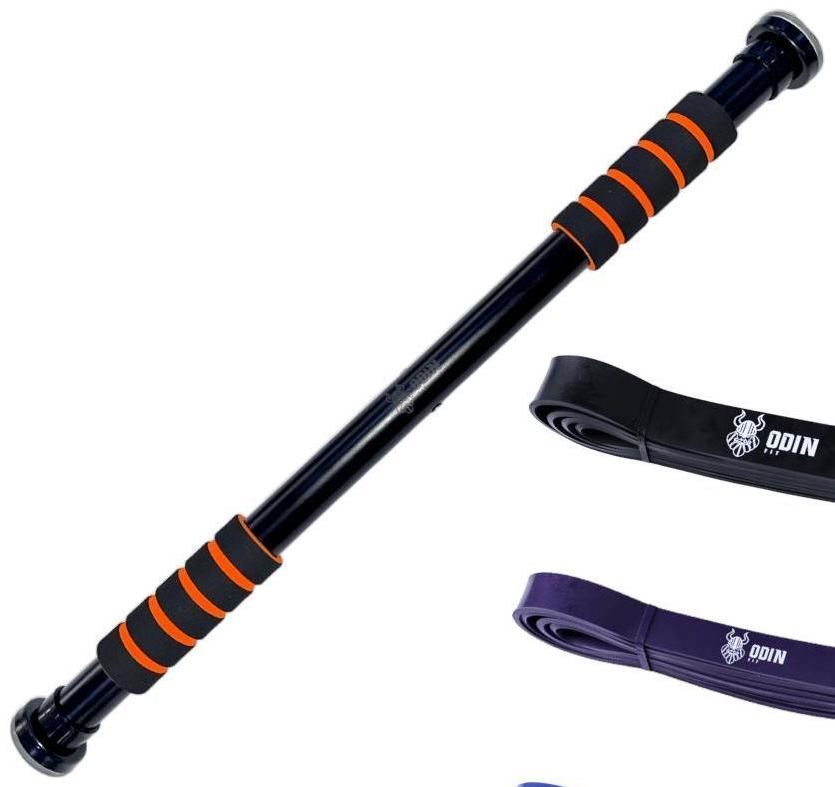 Miniatura Barra Para Porta + Super Band 3 Intensidades Treino Odin Fit