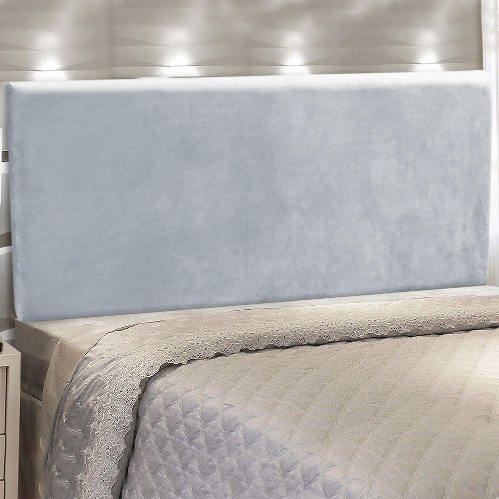 Cabeceira Painel Clean Para Cama Box Casal 160cm Cinza