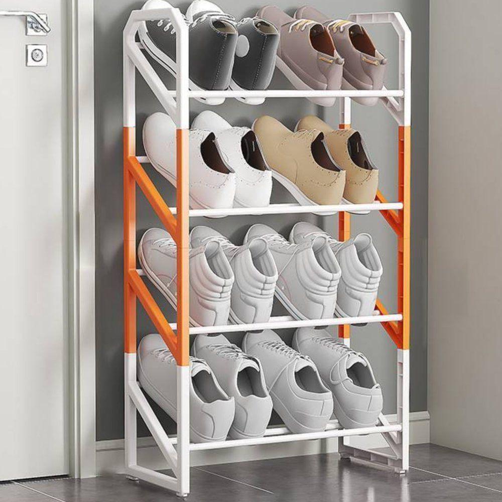 Miniatura Sapateira Multiuso Plástico Metal 4 Andares Compacta Leve