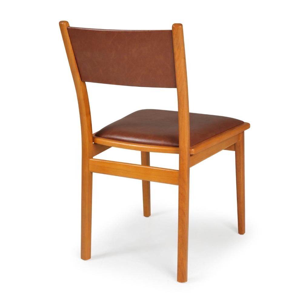 Kit 2 Cadeiras Madeira Maciça Encosto e Assento Estofado Chade Freijó