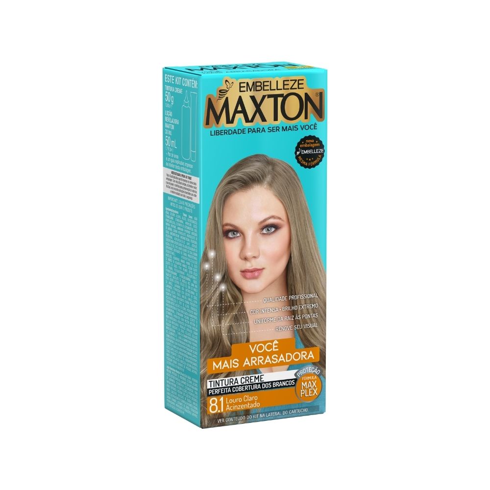 Miniatura Tintura Creme Maxton Louro Claro Acinzentado 8.1