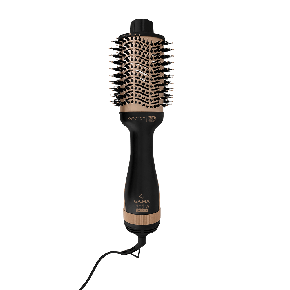 Miniatura Kit Escova Secadora Stylish Keration Brush 3D e Prancha Elegance Led Keration Pro Bivolt Bivolt