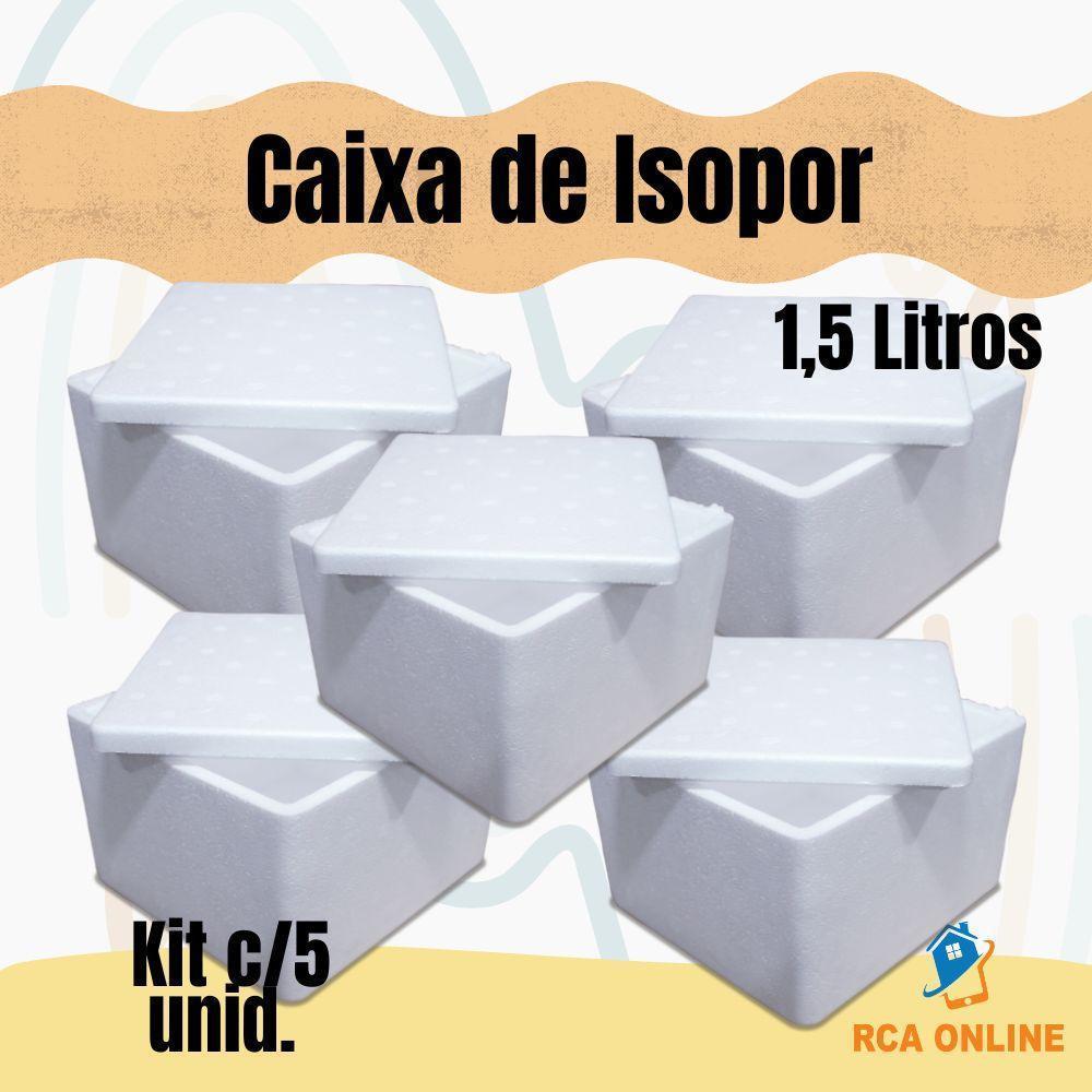 Miniatura Caixas De Isopor Eps 1,5 Litros 5 Unid Medicamentos Sorvetes