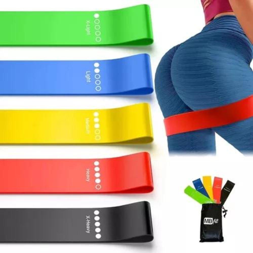 Miniatura Cinto Para Exercicios Fisicos Kit Com 5 Elasticos