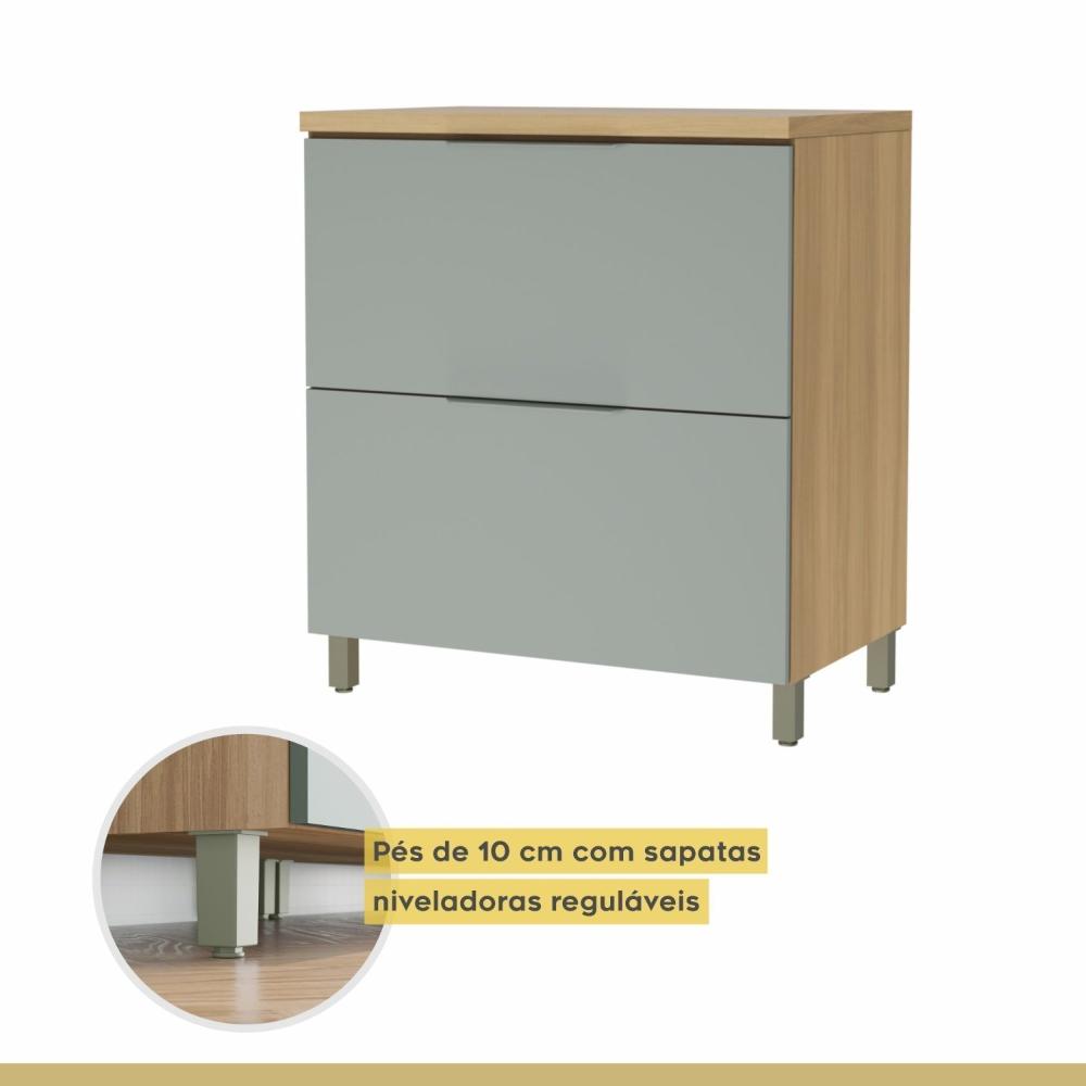 Miniatura Cozinha 5 Peças 100% MDF Marquesa Nature/Verde