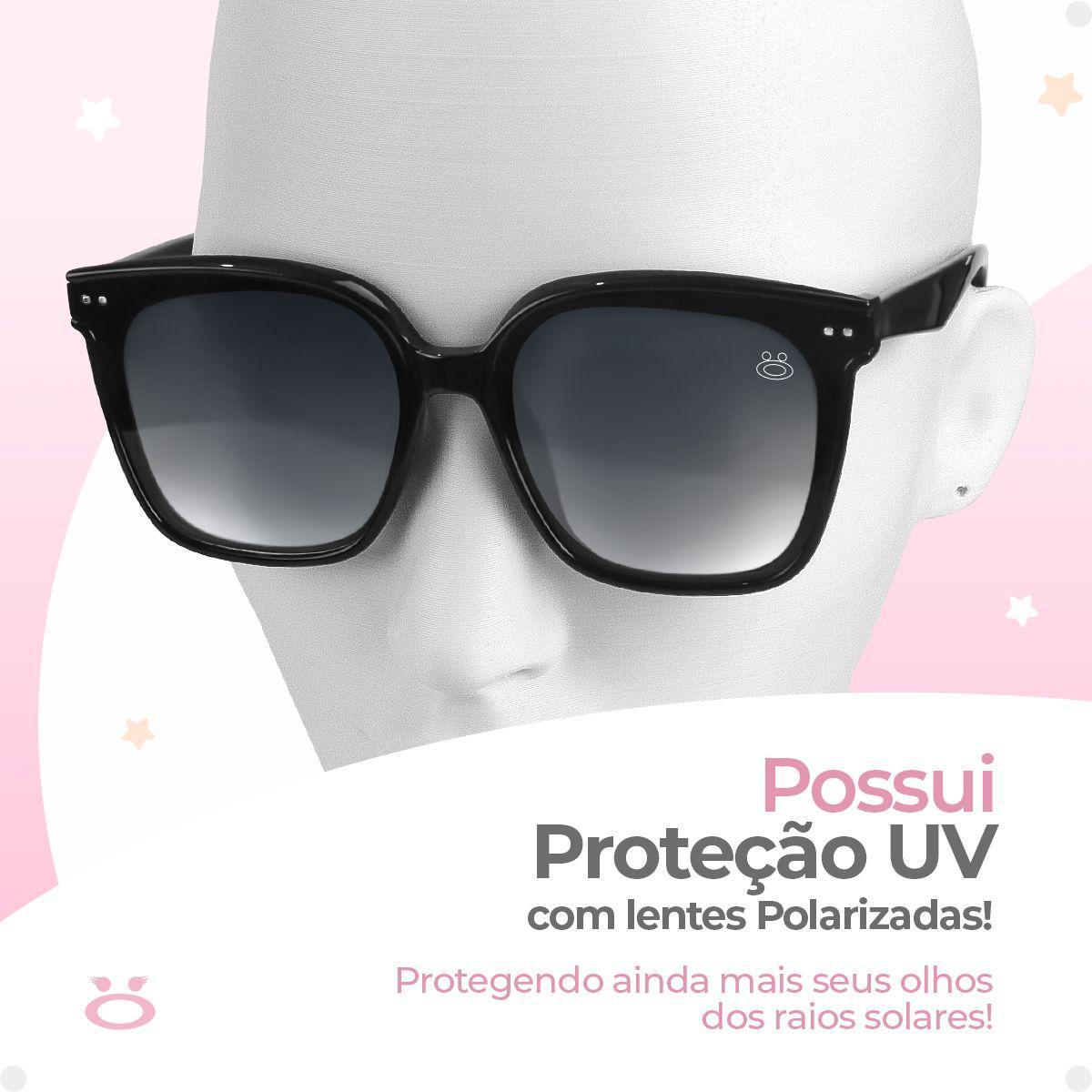 Miniatura Oculos Sol Feminino Casual Vintage Praia Proteção Uv + Case