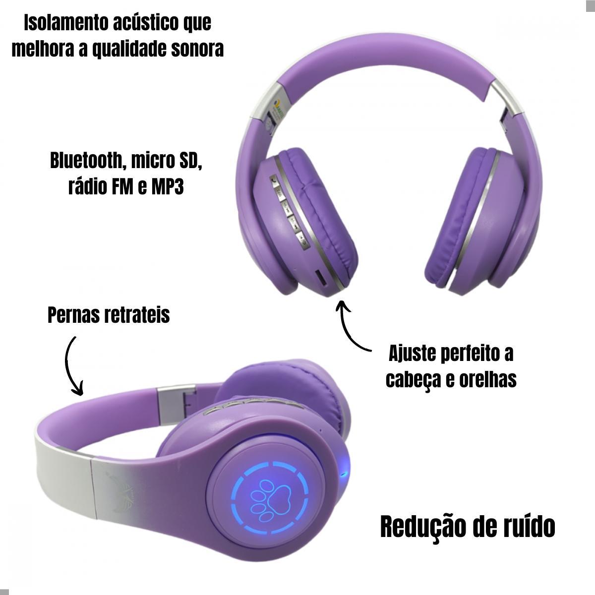 Miniatura Fone Bluetooth Headphone Bluetooth 5.0 Headset Redução Ruído