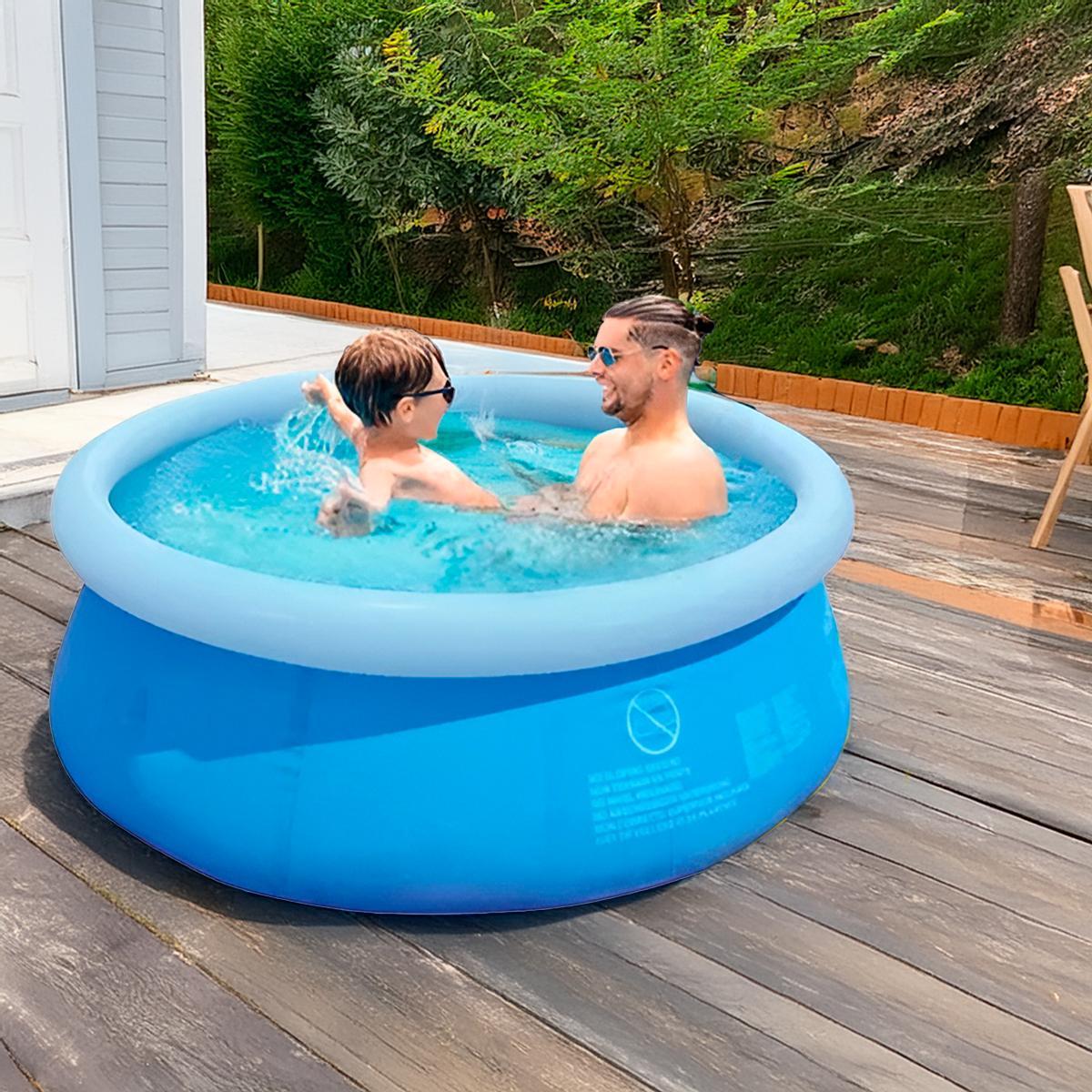 Miniatura Piscina Inflável Redonda Azul 1000 Litros Verão Diversão