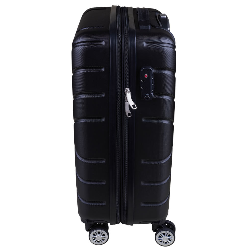 Miniatura Mala de Viagem Pequena Cazza Bolder VIP Preta 10kg