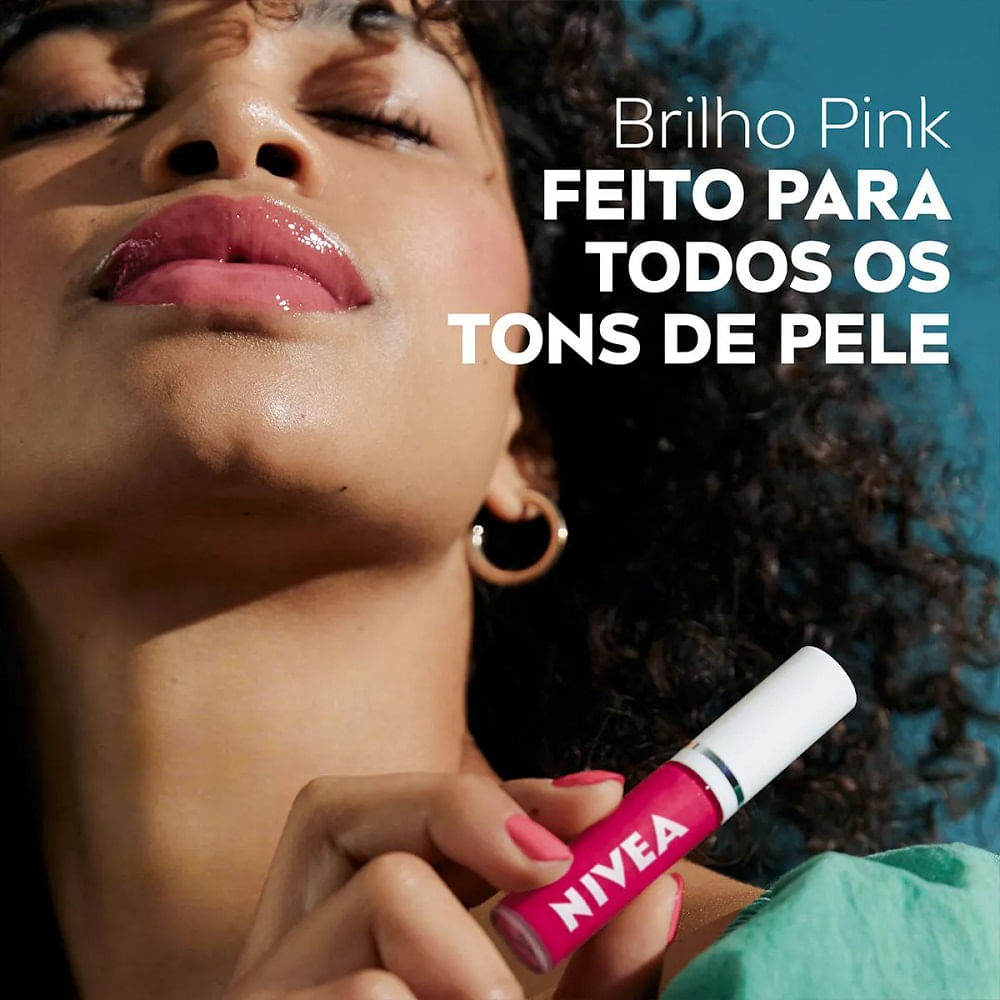 Brilho Labial Nivea Lip Nutritivo Oil Pink Rock 5,5ml