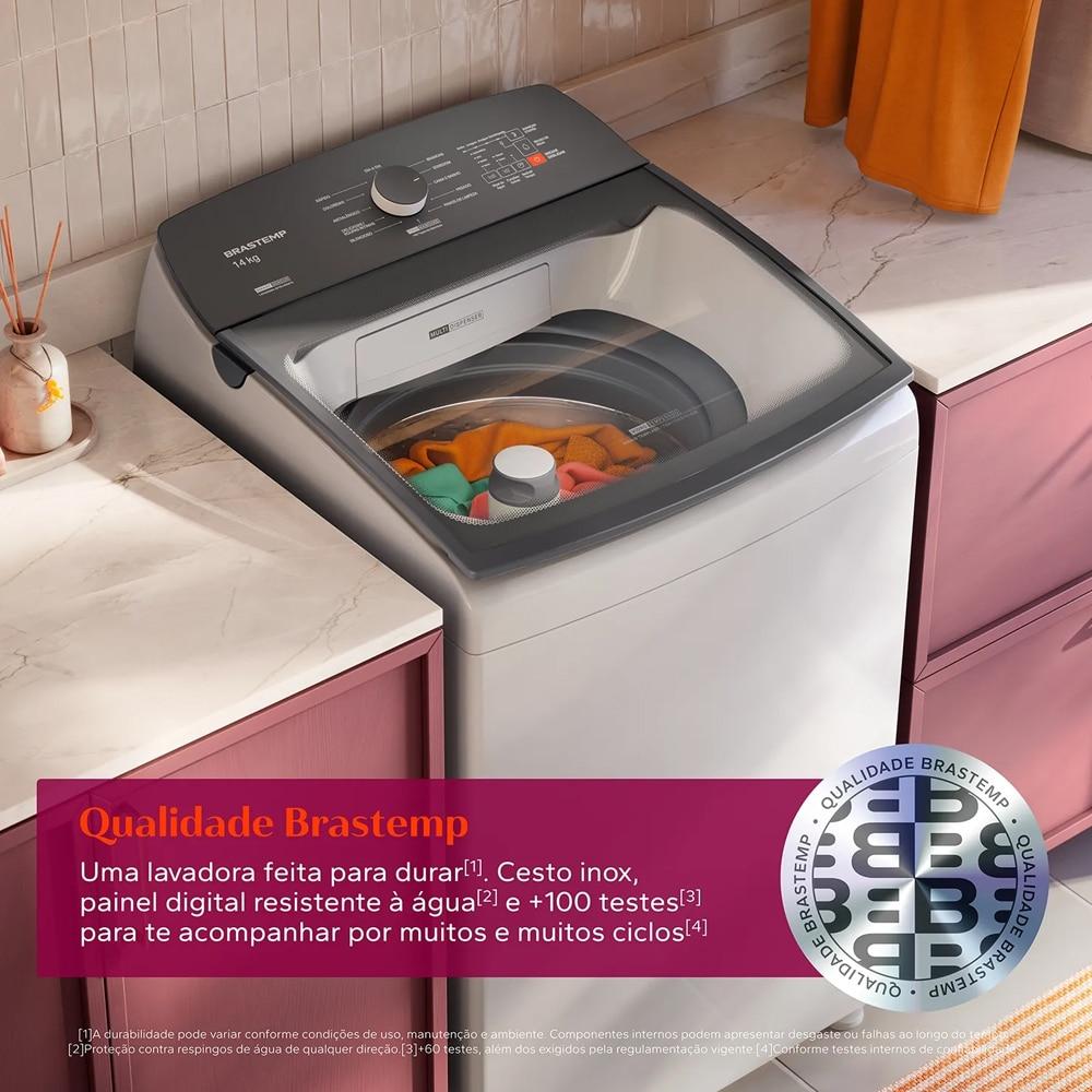 Máquina de Lavar Roupas Brastemp BWJ14AB 14 Kg, Branca - 220V 220 Volts