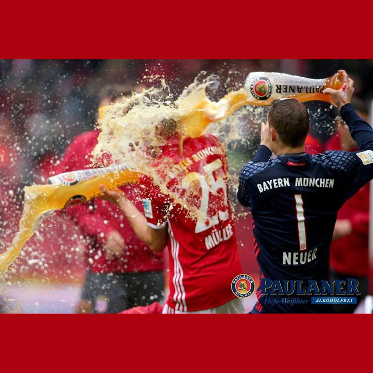 Miniatura Cerveja Paulaner Weissbier Fc Bayern Munchen Lata 500Ml