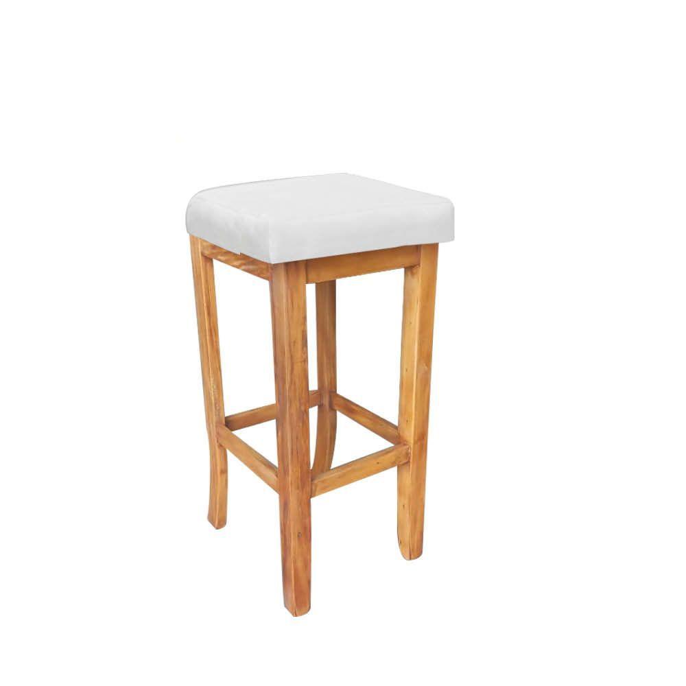 Miniatura Banqueta Alta Ben Gourmet Balcão Bistrô Cozinha Sintético Branco - Ahazzo Móveis