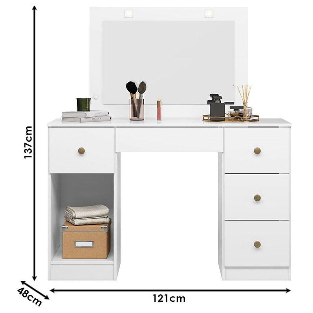 Miniatura Penteadeira Camarim Sonhos Branco Brilho - Moval