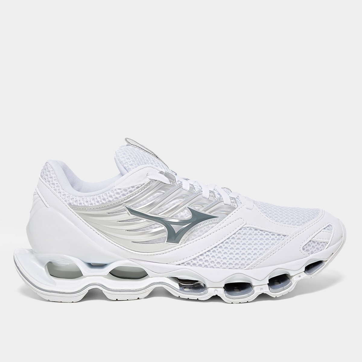 Miniatura Tênis Mizuno Wave Prophecy 13-S Masculino Branco+prata - 37