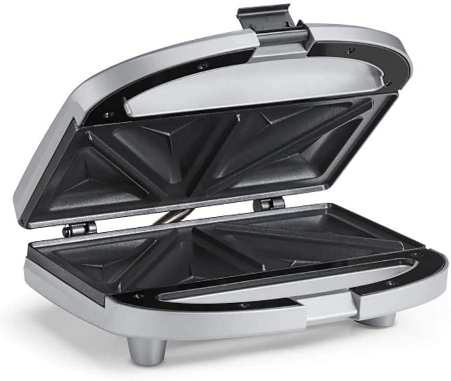 Miniatura Cuisinart Sanduicheira, capacidade de 2 sanduíches, 650 W, 110V, prata.
