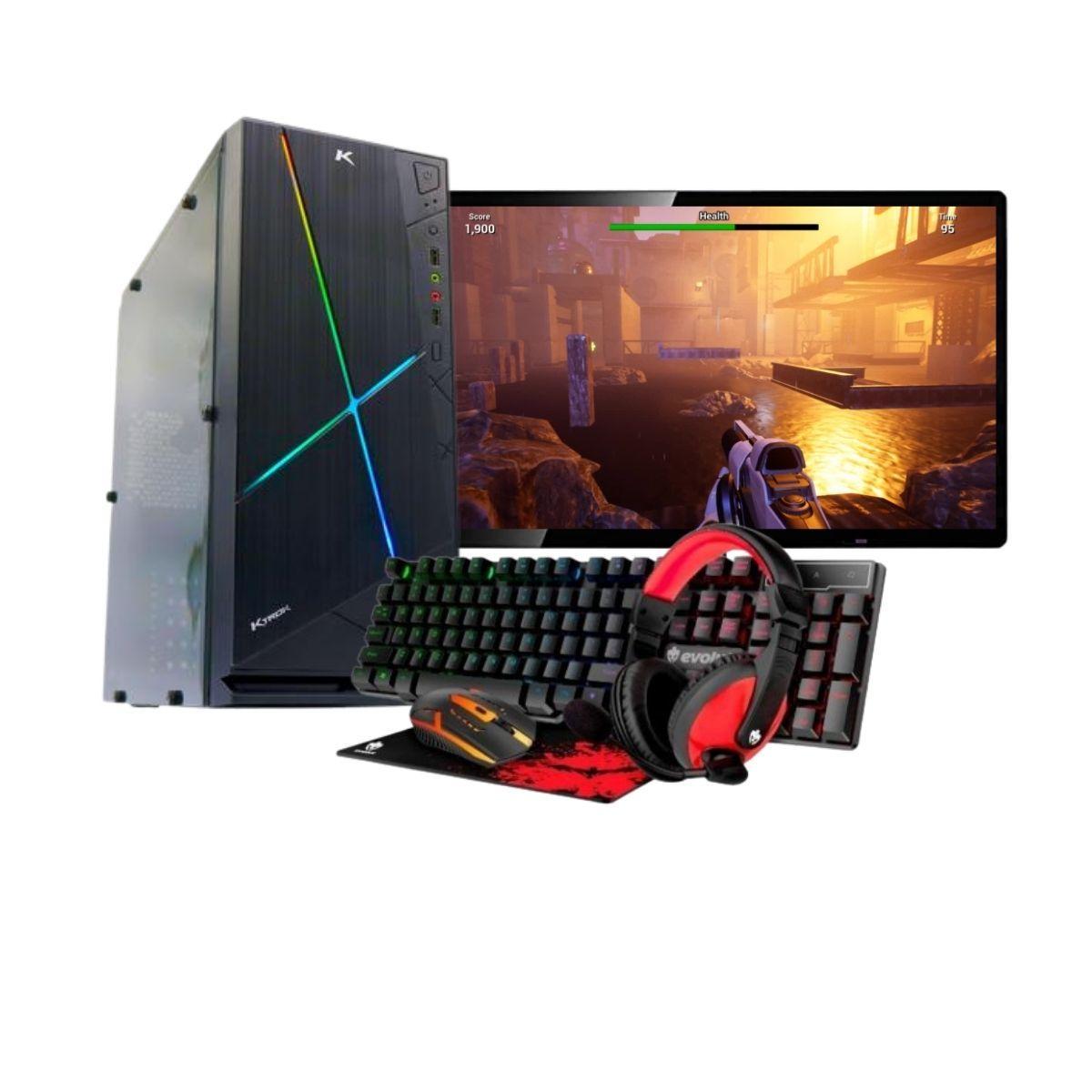 Miniatura Computador Amd A4 Com Monitor E Kit Gamer
