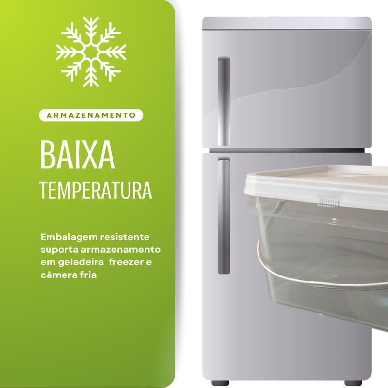 Miniatura Pote Para Açai 2.4 Litros Transparente - Kit 10 Peças