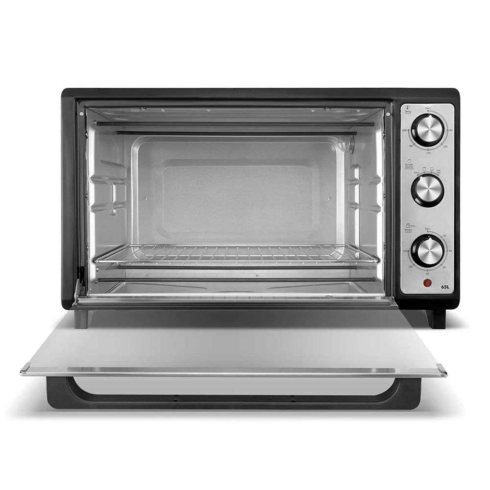 Forno Elétrico Inox 65L Philco Dupla Resistência PFE65 Preto - 110V
