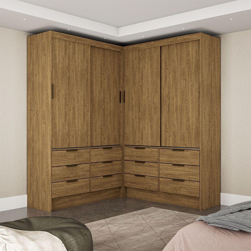 Miniatura Closet Casal Duplo Sevilha 4portas 12 Gavetas Carioca Móveis Cinamomo