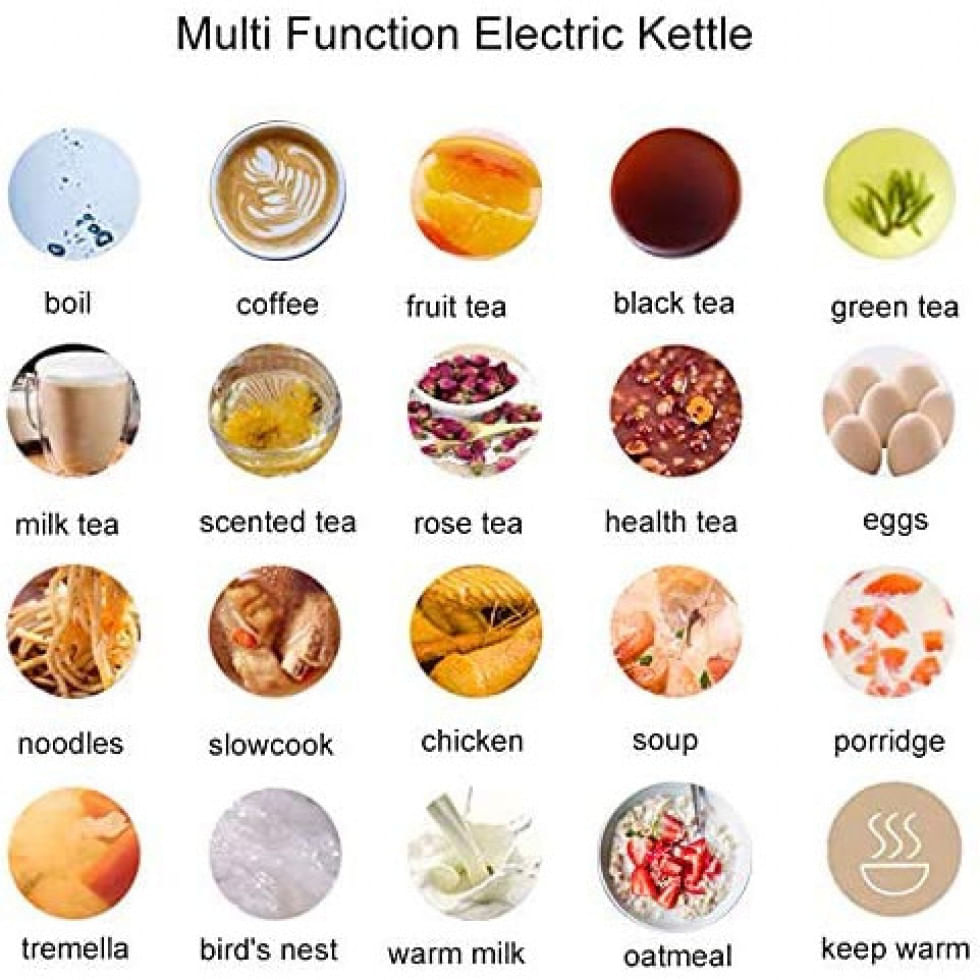 Miniatura Chaleira Elétrica Bear 1,8 Litros com Infusor para Chá e Desligamento Automático 110V Rosa