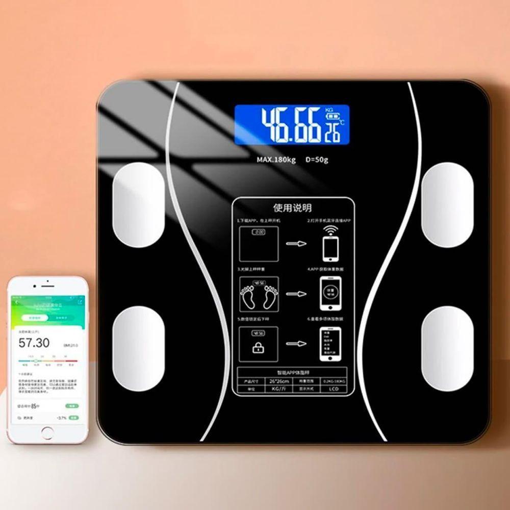 Balança Inteligente Bioimpedância Digital Bluetooth
