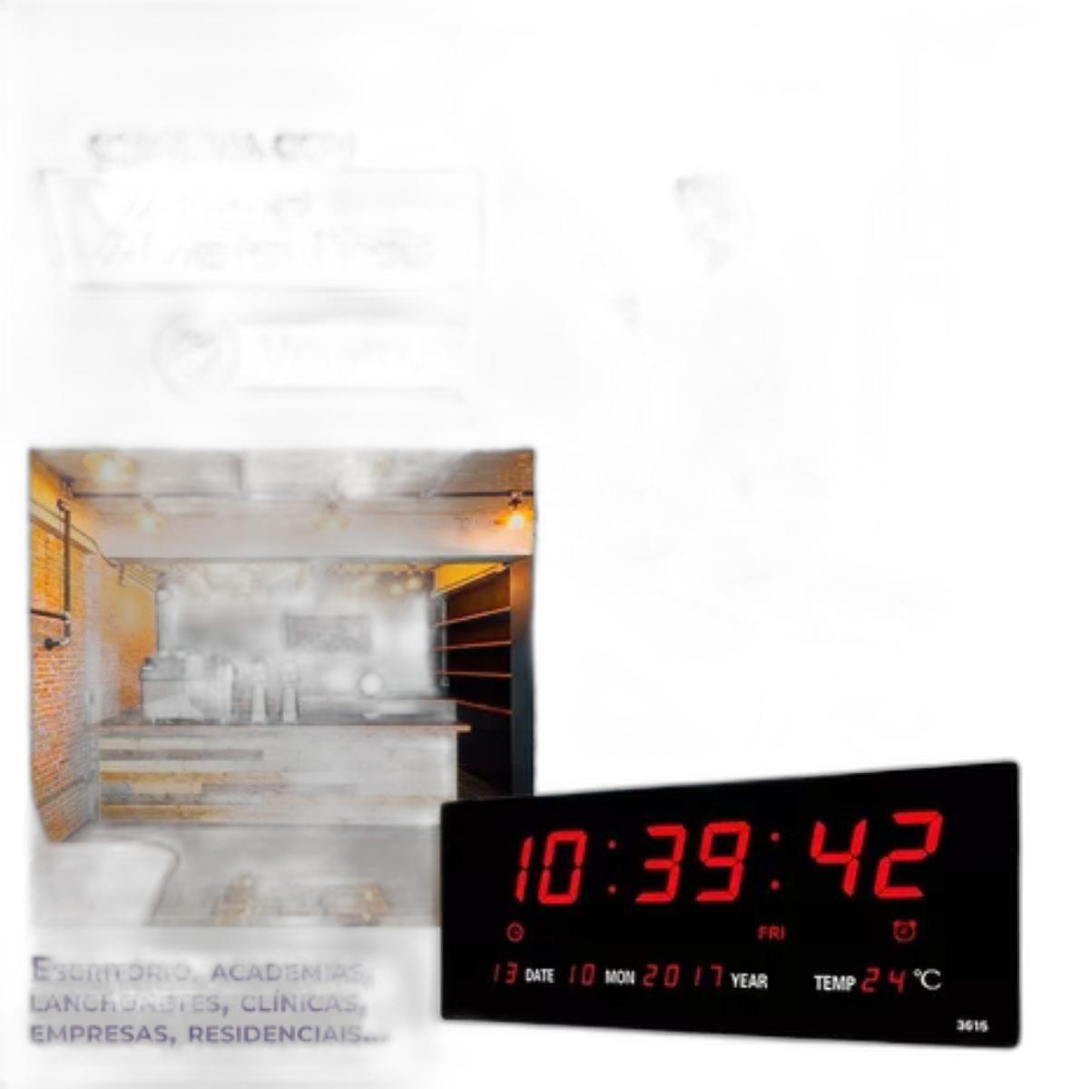 Miniatura Relógio Digital Led Temperatura Cronômetro Sala