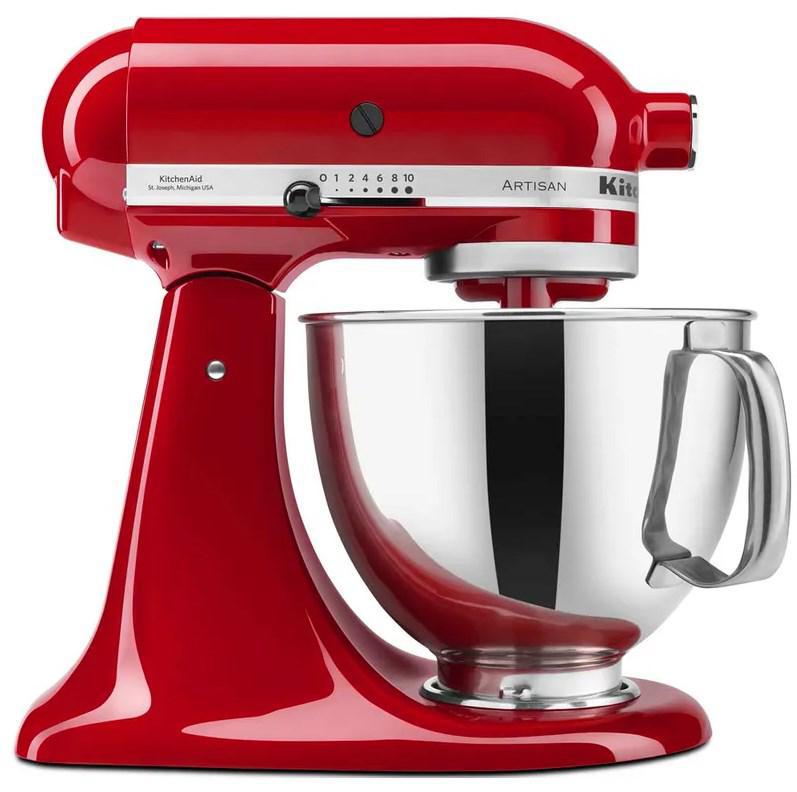 Miniatura Batedeira Kitchenaid 4,8L Stand Mixer Artisan Vermelha 127V