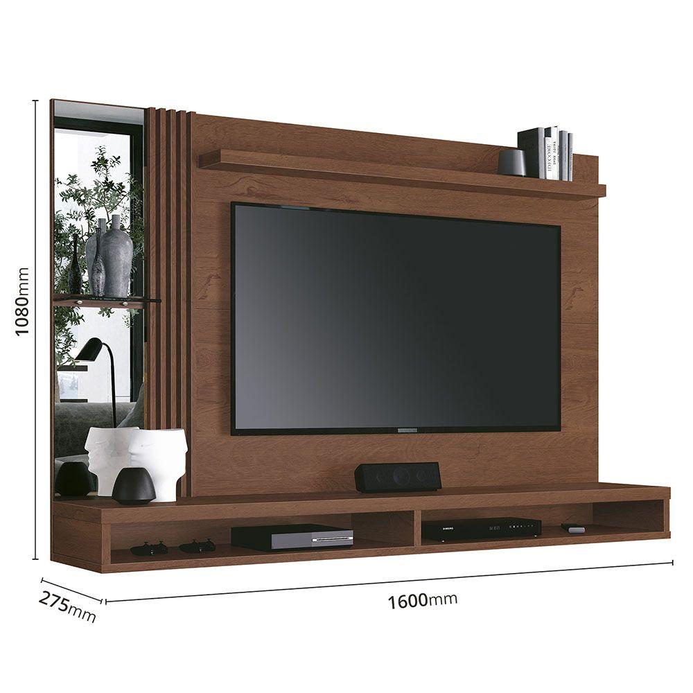 Miniatura Painel Home Paris Para Tv Até 55" Ripado Com Espelho