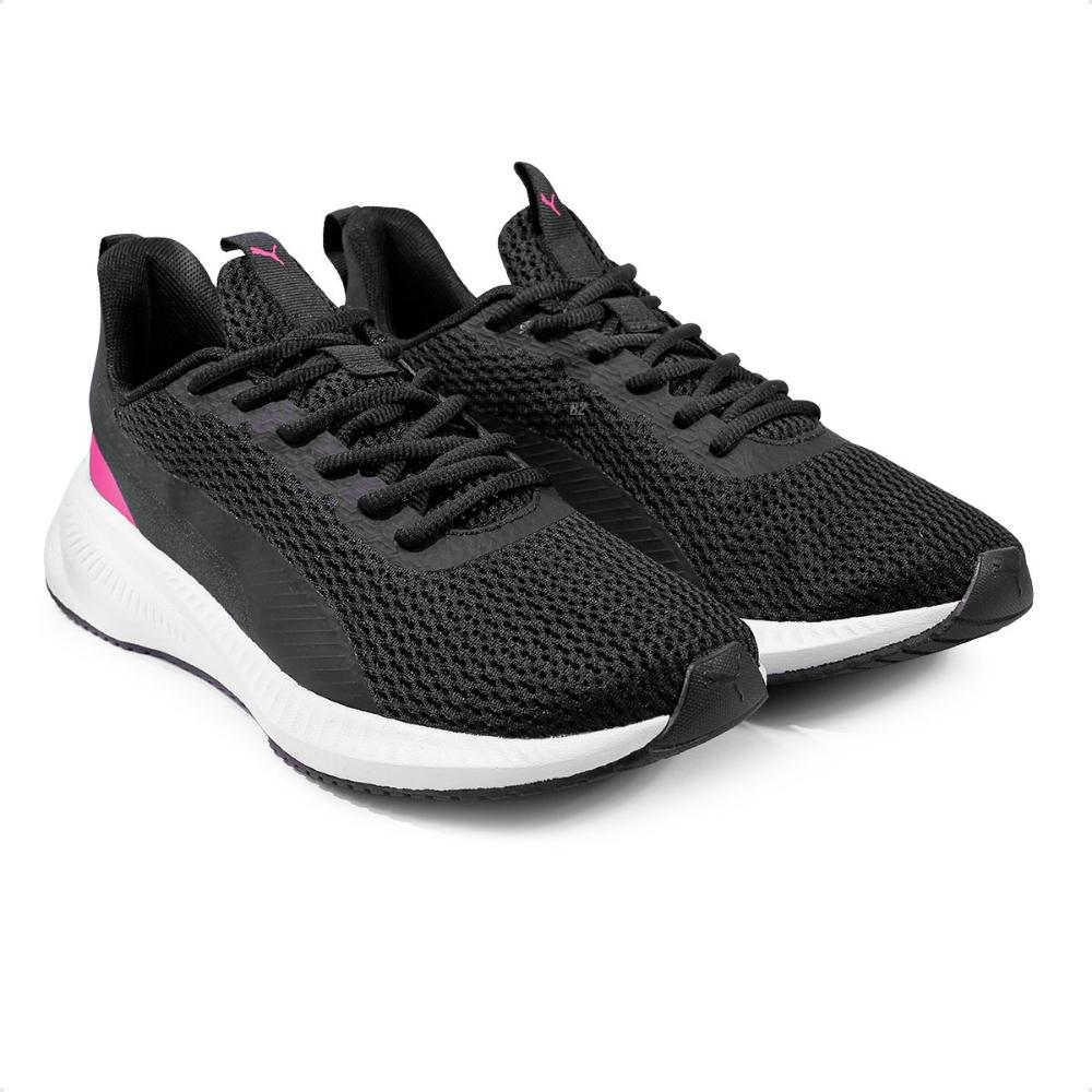 Miniatura Tênis Puma Flyer Lite 3 Feminino Preto / Rosa - 34