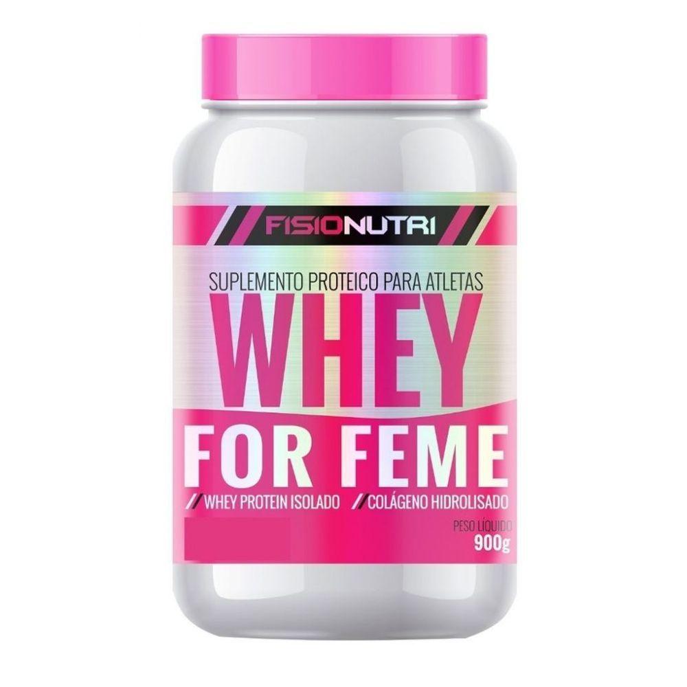 Miniatura Whey For Femme 900g Sabor Morango