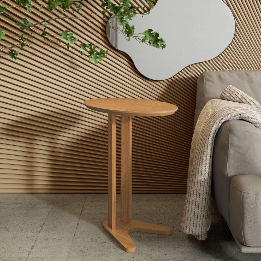 Miniatura Mesa Lateral Em Mdf 60 Cm Freijó Tb604 Jj Dalla Costa