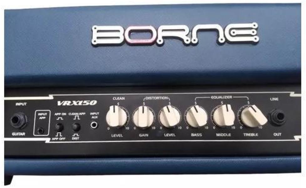 Miniatura Cabeçote Amplificador De Guitarra Borne Vrx 150 110/220 Azul