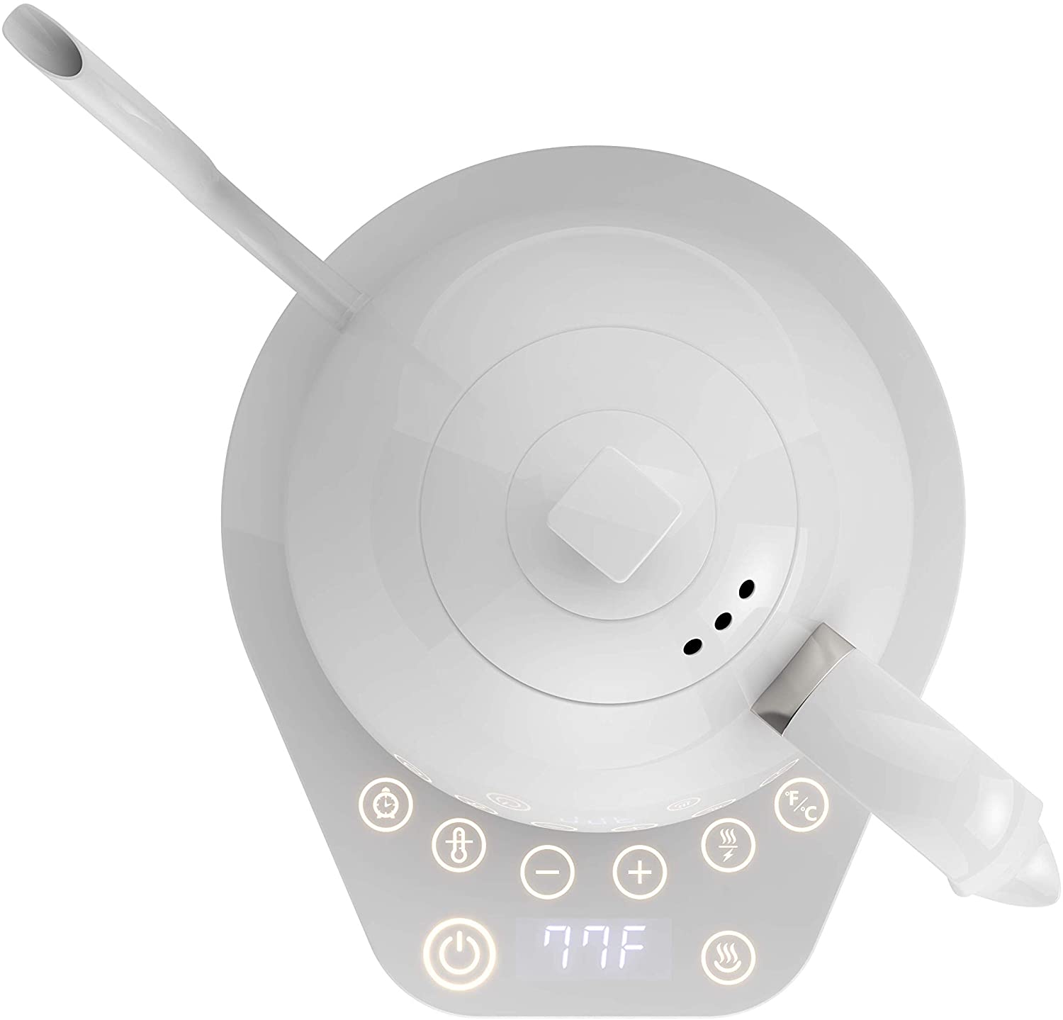 Miniatura Brewista Chaleira Elétrica Capacidade 1L Cabo Ergonômico 1500W110V Branco Neve