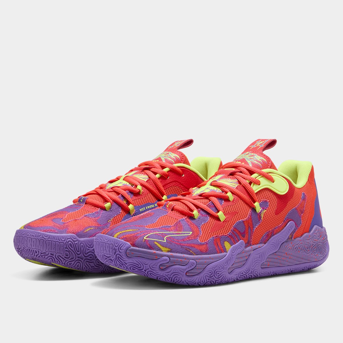 Miniatura Tênis Basquete Puma MB.03 Lo Lava Roxo+Vermelho - 38