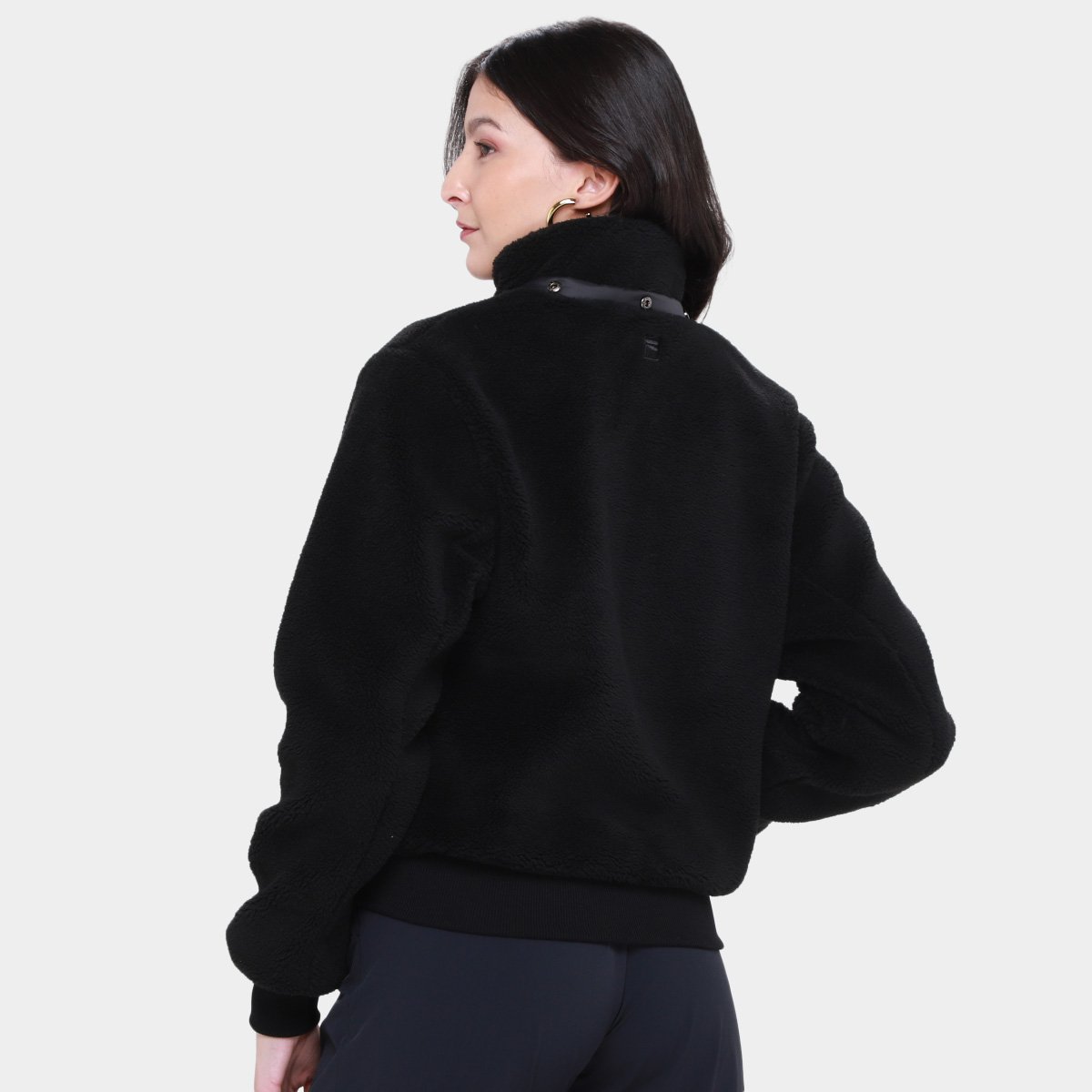 Miniatura Jaqueta Fila Sherpa Feminina Preto - GG