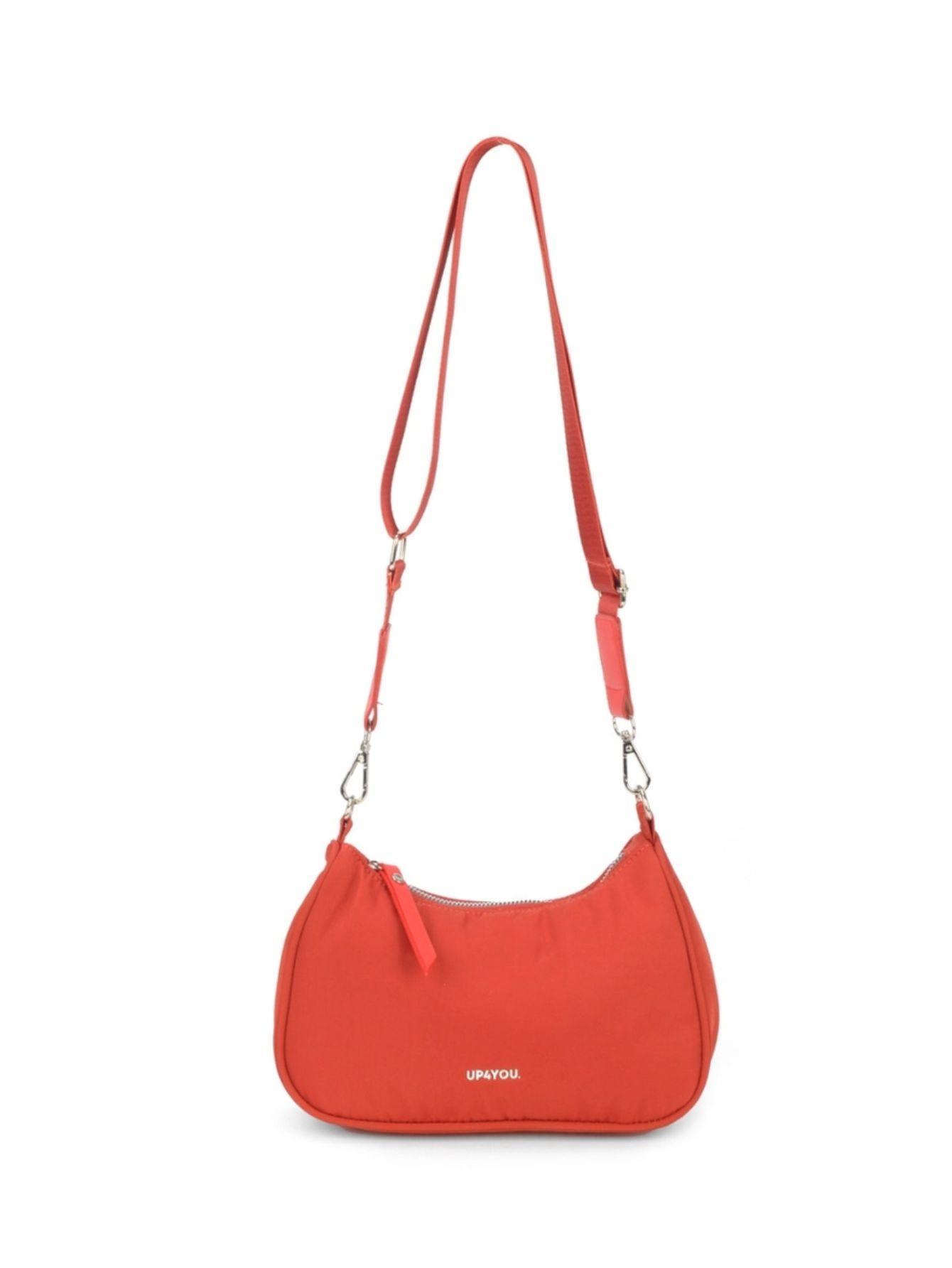 Miniatura Bolsa Up4You Meia Lua Nylon Feminina Bu78724 - Laranja