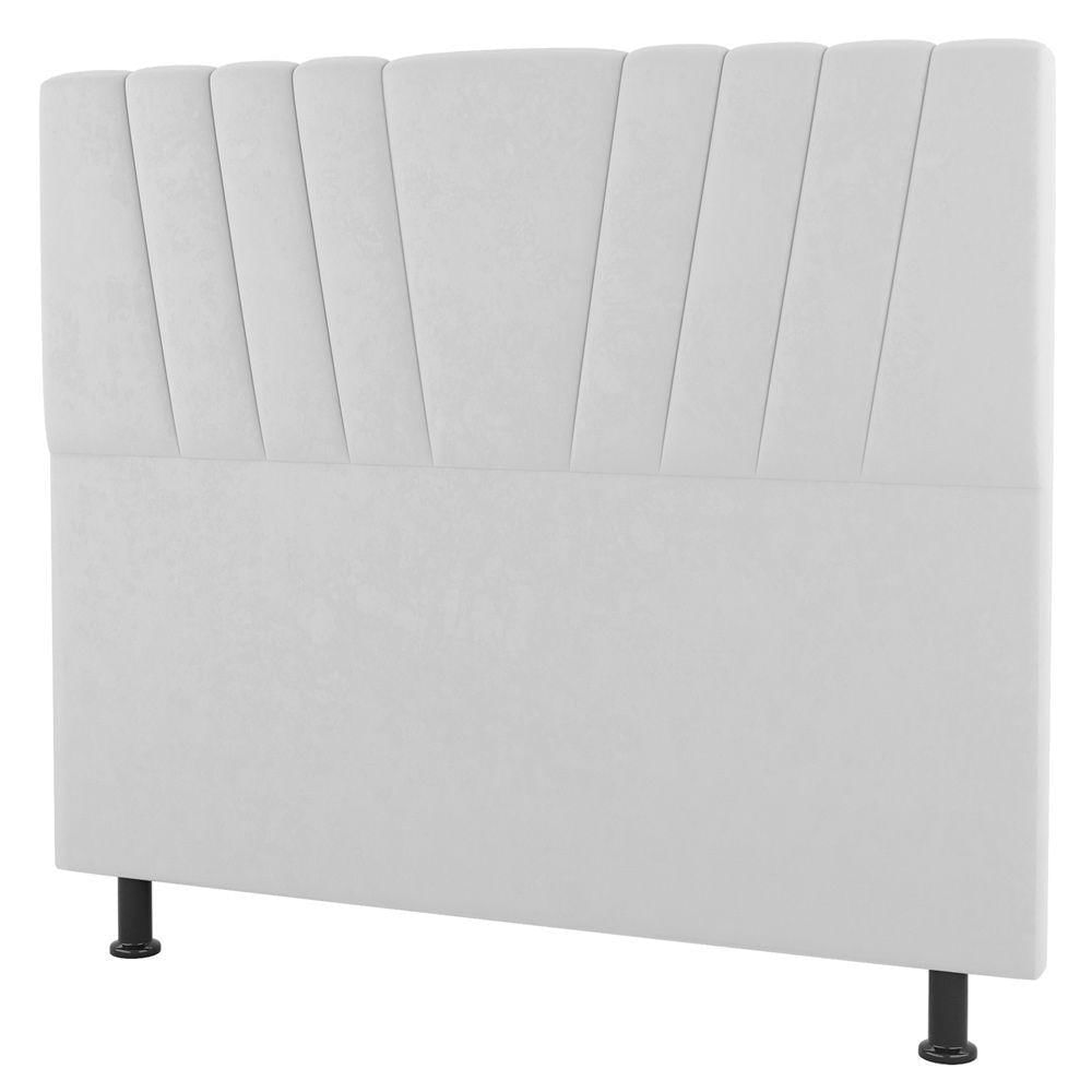 Miniatura Cabeceira Cama Box Casal Dublin 140cm Sintético Branco - Abmaza
