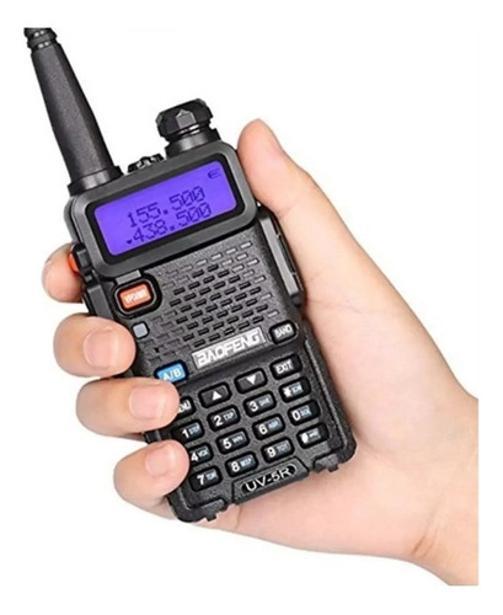 Miniatura Radio Comunicador Baofeng UV-5R Dual Band - 128 Ch - Preto