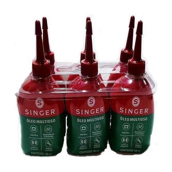 Miniatura Óleo Lubrificante Máquina Multiuso Singer 100Ml Caixa Com 24