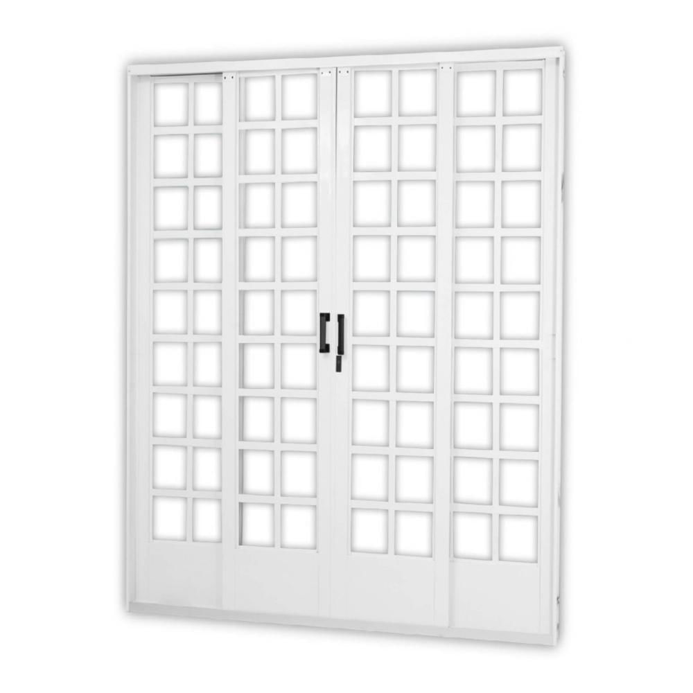 Miniatura Porta de Correr 4 Folhas Divisor Quadri MGM Branco