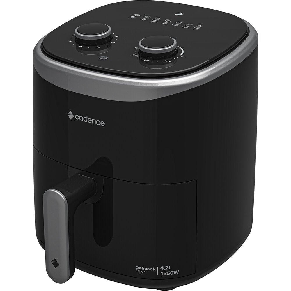 Fritadeira Air Fryer 4,2 Litros Cadence Delicook Fryer FRT420 Preto - 110V